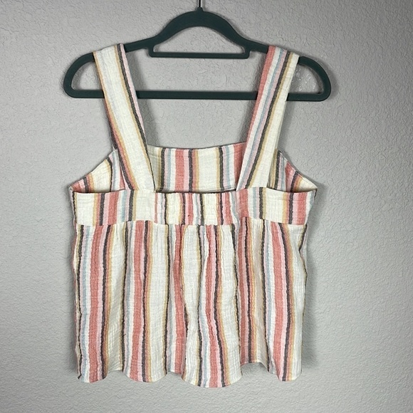 New Drew Phoenix Top in Gauzy Multi Stripe Sleeveless Summer Tank Sz S - Picture 2 of 9